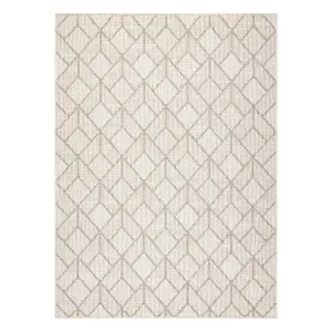 Carpet JERSEY 19231 beige - Geometric structural, loop BOHO  180x270 cm