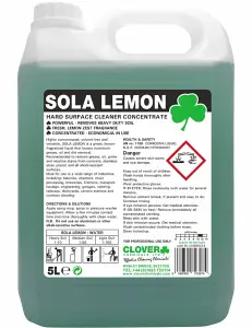 Clover Chemicals Sola Lemon Hard Surface Cleaner 5l