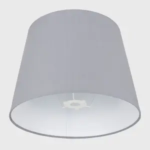 ValueLights Aspen Modern Tapered Table Floor Lamp Light Shade with Grey Fabric Finish