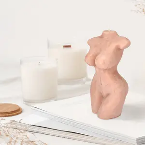 Peony Blush Desire Full Body Female Figure Candle