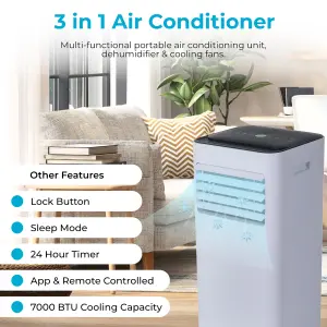 AHM Electronics Portable Air Conditioner 7000BTU