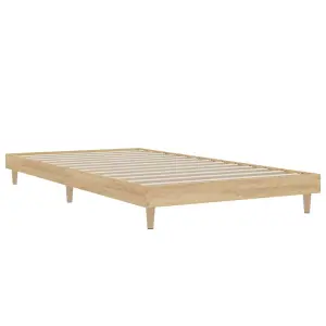 Berkfield Bed Frame Sonoma Oak 100x200 cm Engineered Wood