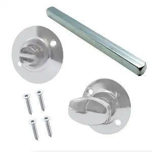 AFIT Polished Chrome Ringed Bathroom Turn and Release 5mm Spindle