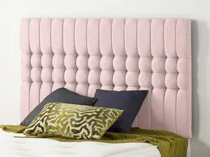 Somnior Galaxy Plush Pink Divan Base With Headboard - Super King