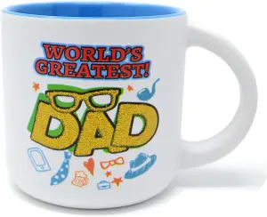 9Cm Worlds Greatest Dad Coffee Tea Mug Cup Present Drinking Dishwasher & Microwave Safe