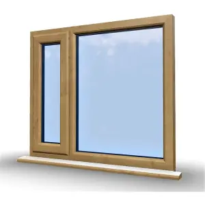 995mm (W) x 1195mm (H) Wooden Stormproof Window - 1/3 Left Opening Window - Toughened Safety Glass