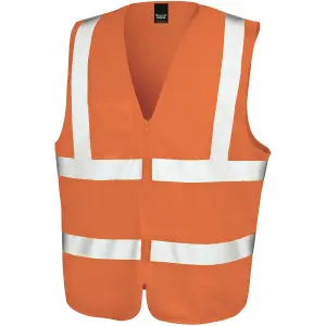 SAFE-GUARD by Result Unisex Adult Zipped Hi-Vis Vest