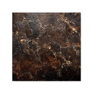 Bronze Quartz Effect Premium Glass Kitchen Splashback W600mm x H600mm