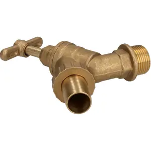 3/4" Hose Union Bib Tap Brass Outdoor Water Supply Weather-Resistant Barb