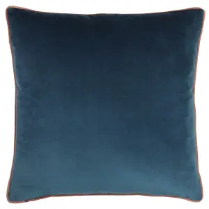 Paoletti Meridian Velvet Piped Polyester Filled Cushion