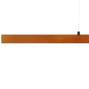 Wooden LED Pendant Lamp Dark STEWARTS