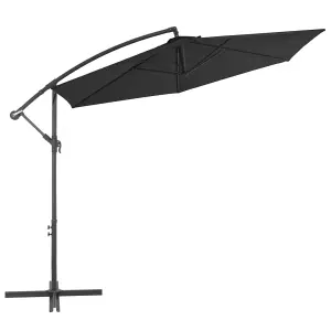 Berkfield Cantilever Umbrella with Aluminium Pole 300 cm Black