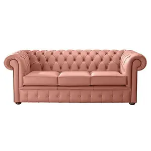 Chesterfield 3 Seater Shelly Tuscany Leather Sofa Bespoke In Classic Style