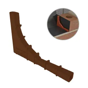 5 x Brown Brick Tunnel Weep Vents, Invisible Cavity Wall Water Outlet