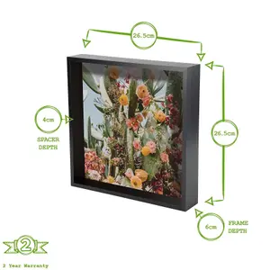 Nicola Spring - 3D Deep Box Photo Frame - 10 x 10"