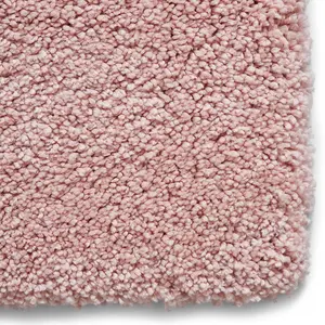 Pink Plain Shaggy Modern Easy to Clean Rug for Living Room Bedroom and Dining Room-80cm X 150cm