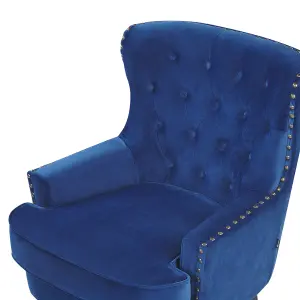 Armchair VIBORG II Velvet Navy Blue