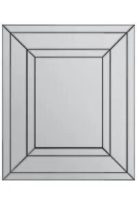 MirrorOutlet Langley All Glass Modern Bevelled Mirror 68 x 58CM