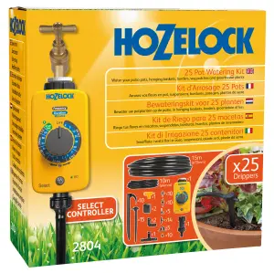 FixTheBog™ Enhanced Hozelock 25 Pot Automatic Watering Kit Select Controller Timer & Water Regulations compatible Tap & PTFE tape