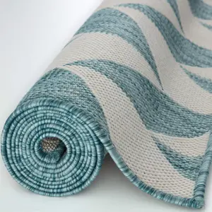 Ecology Collection Outdoor Rugs in Aqua 600Aq