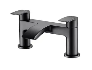 Aquarius Arc Bath Filler Mixer Tap Matt Black