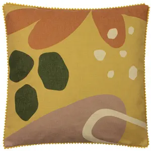 Floral Square Throw Cushion Polyester