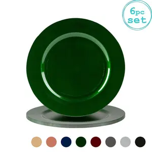 33cm Charger Plate Glossy Green