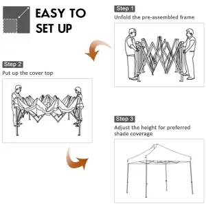 Costway 3 x 3m Pop Up Canopy Tent Outdoor Folding Party Tent Commercial Instant Shelter