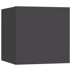 Berkfield Wall Mounted TV Cabinets 8 pcs Grey 30.5x30x30 cm