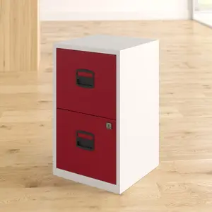 40cm Wide 2 -Drawer File Cabinet Red