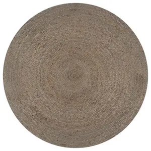 Berkfield Handmade Rug Jute Round 150 cm Grey