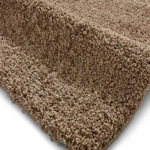 Beige Solid Plain Shaggy Easy to Clean Rug For Dining Room-80cm X 150cm