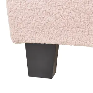 Boucle EU Single Bed Light Pink ROANNE