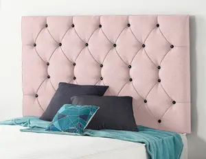 Somnior Premier Pink Plush 5FT Memory Foam Divan Bed With Mattress & Headboard - King