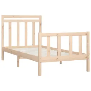 Berkfield Bed Frame Solid Wood Pine 90x200 cm