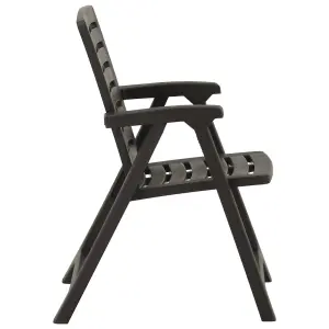 Berkfield Garden Chairs 2 pcs Plastic Anthracite