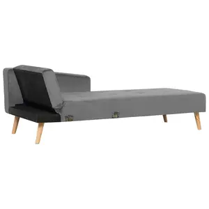 Corner Sofa VADSO Grey Velvet Left Hand