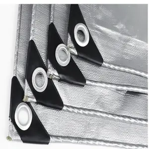 Tarpaulin Regular And Heavy Duty Waterproof Cover Tarp Ground Sheet Multi Sizes Silver 2m x 3m