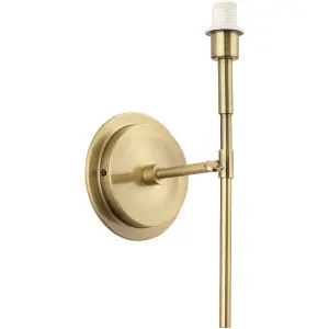 Indoor Antique Brass Plate Wall Light - Dimmable 6W LED E14