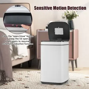 Costway Intelligent Touchless Trash Can 13L Small Smart Motion Sensor Smart Garbage Can