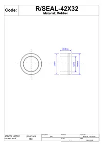 McAlpine R/SEAL-42X32 1.5" x 32mm Synthetic Rubber Seal Reducer