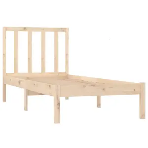 Berkfield Bed Frame Solid Wood Pine 90x190 cm 3FT Single