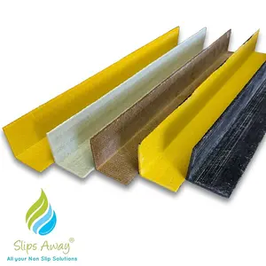 Stair & Step Nosing Cover Anti Slip Treads GRP Heavy Duty for High Traffic Areas - YELLOW 1x GRP nosing yellow 3000mm