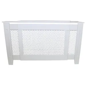 Adjustable Radiator Cover MDF White 1400mm 1920mm