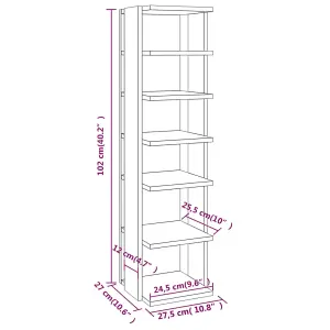 Berkfield Shoe Racks 2 pcs Grey Sonoma 27.5x27x102 cm Engineered Wood