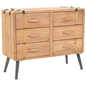 Berkfield Drawer Cabinet Solid Fir Wood 91x35x73 cm