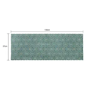 JVL Mega Runner Mat 57 x 150 cm, Geo Hex