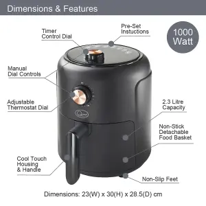 Quest 2.3L Compact Manual Air Fryer