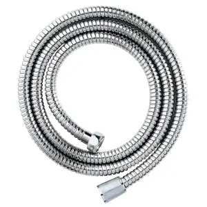 Showerdrape Double Spiral Stainless Steel Chrome Shower Hose  1.5M X 11Mm