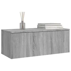 Berkfield TV Cabinet Grey Sonoma 80x34x30 cm Engineered Wood